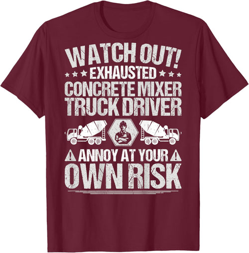 Construction Cement Own Risk Concrete Mixer Truck Driver