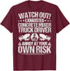 Construction Cement Own Risk Concrete Mixer Truck Driver T-Shirt - T-Shirt | Maroon
