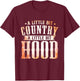 Country Music Lovers A Little Bit Country A Little Bit Hood T-Shirt - T-Shirt | Maroon