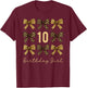 Safari 10th Birthday Girl Coquette Bow Animals Leopard Print T-Shirt - T-Shirt | Maroon