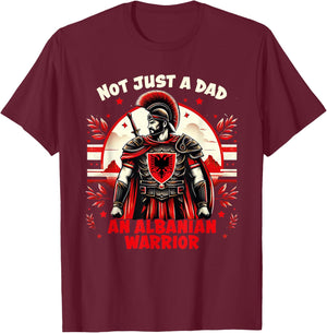 Albanian Father's day Skenderbeg Albania proud Albanian Dad T-Shirt - T-Shirt | Maroon