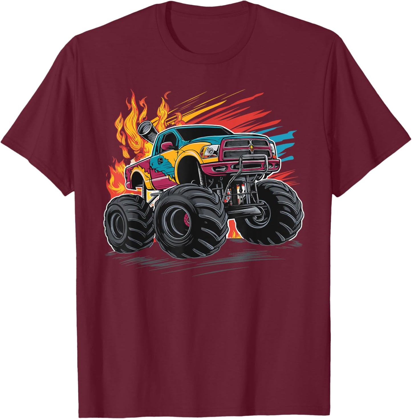 Monster Truck for toddlers Youth & Adults T-Shirt - T-Shirt | Maroon