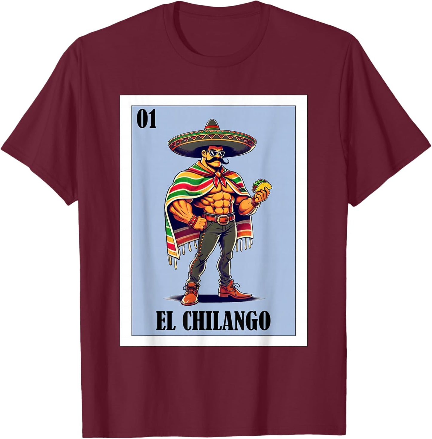 Funny Ciudad de México Mexican Design - El Chilango T-Shirt - T-Shirt | Maroon