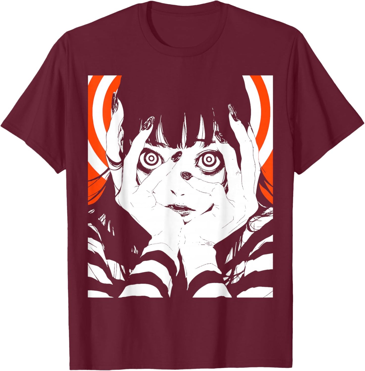 Horror Anime Manga | Japan Japanese Creepy Kawaii Goth T-Shirt - T-Shirt | Maroon