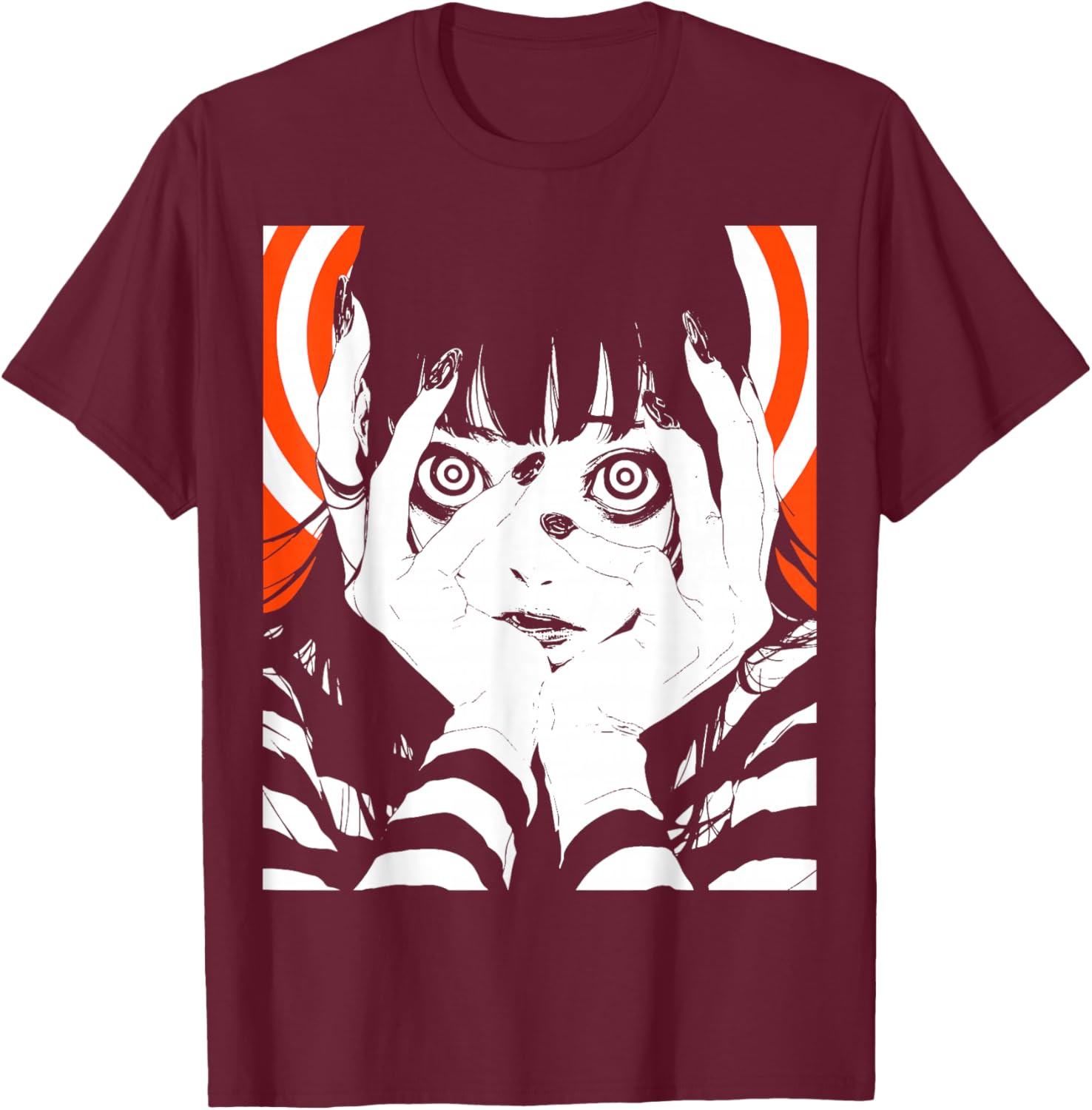 Horror Anime Manga | Japan Japanese Creepy Kawaii Goth T-Shirt - T-Shirt | Maroon