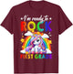 I'm Ready To Rock First Grade Unicorn Back To School Girls T-Shirt - T-Shirt | Maroon