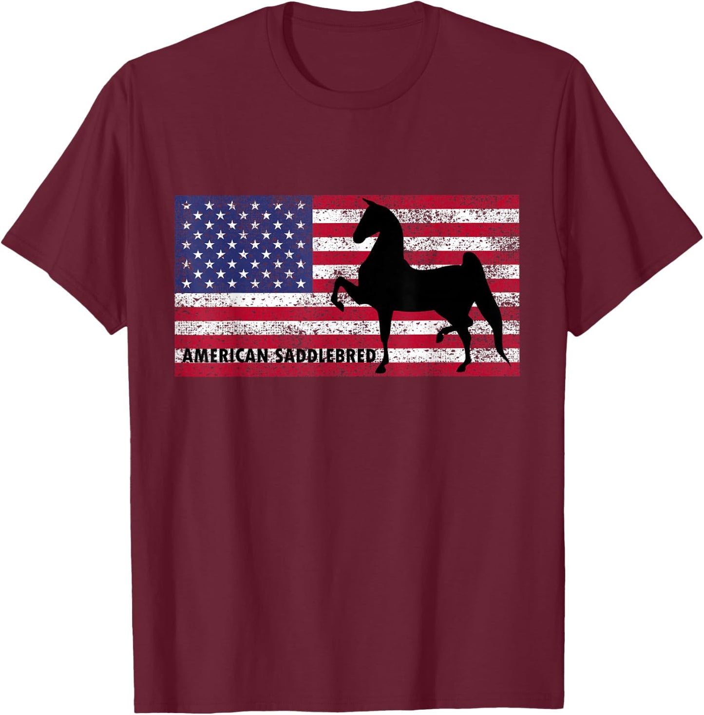 American Saddlebred Horse Training Gaited Horses Equitation T-Shirt - T-Shirt | Maroon