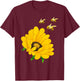Sunflower Bees Retro Nature Summer Flower Beekeepers Gift T-Shirt - T-Shirt | Maroon