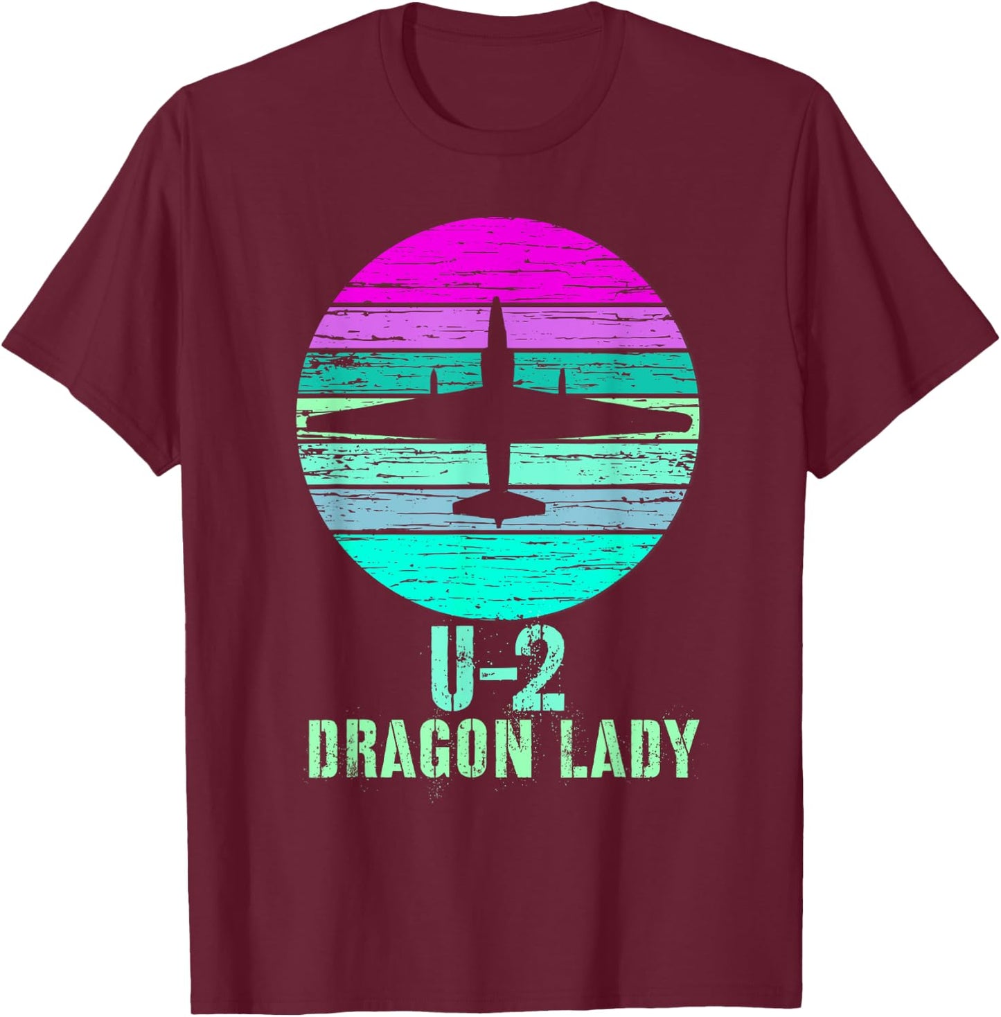 Vintage U-2 Dragon Lady Spy Plane Military Shirt T-Shirt - T-Shirt | Maroon