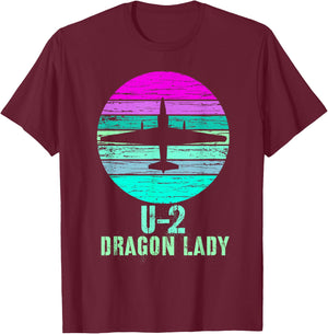 Vintage U-2 Dragon Lady Spy Plane Military Shirt T-Shirt - T-Shirt | Maroon