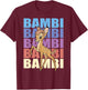 Disney Bambi Name Stack Portrait T-Shirt - T-Shirt | Maroon