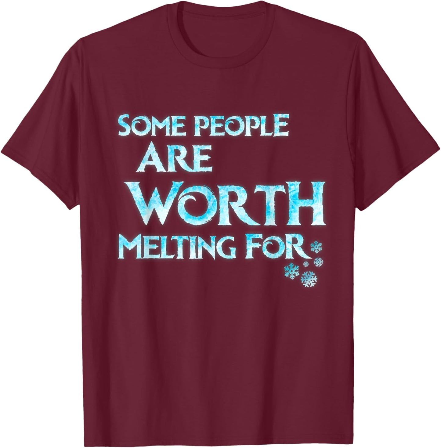 Some People Are Worth Melting For Funny Kids Cosplay Outfit T-Shirt - T-Shirt | Maroon