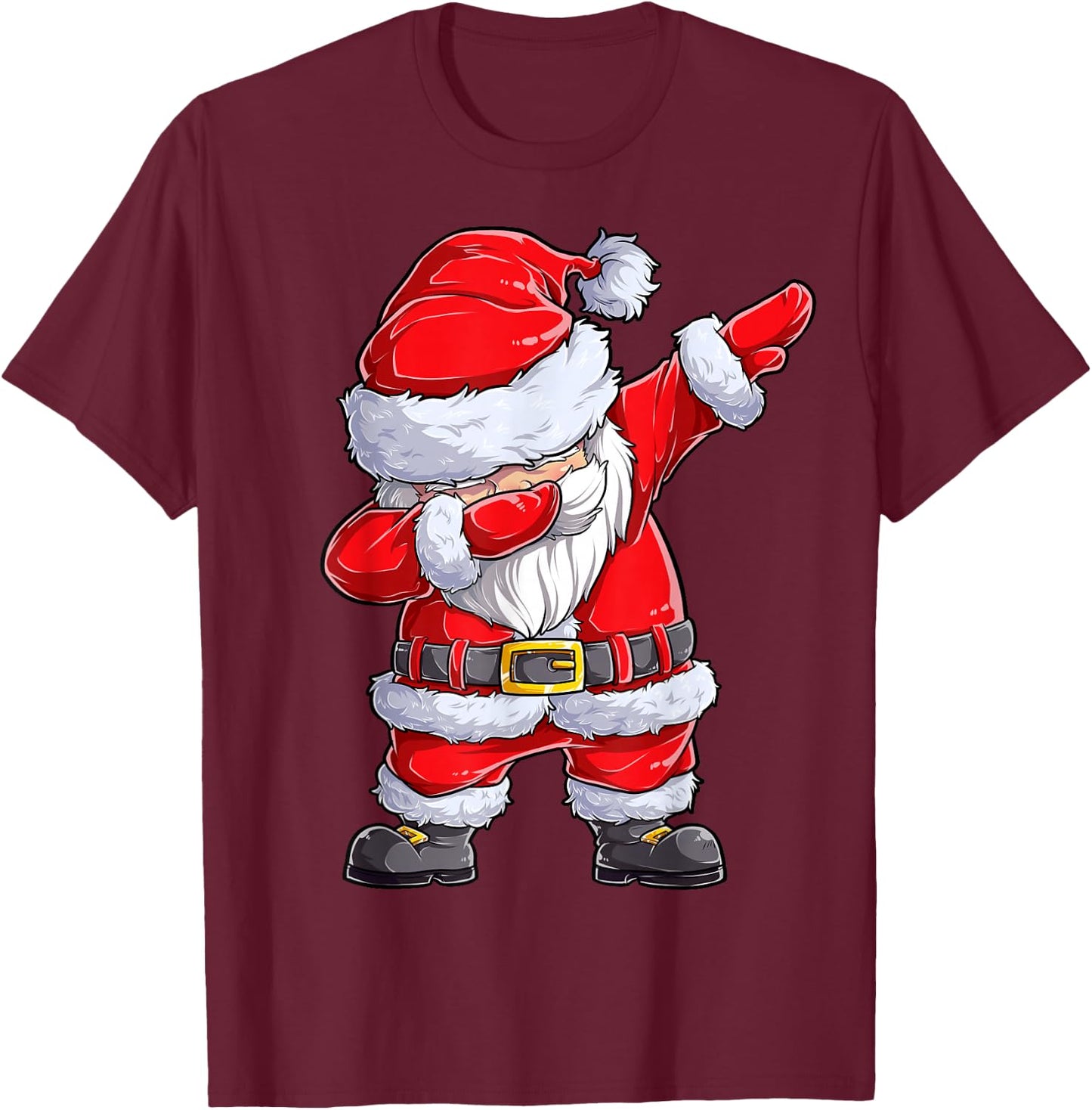 Christmas Boys Dabbing Santa Claus Girls Funny Xmas Dab Cute T-Shirt - T-Shirt | Maroon