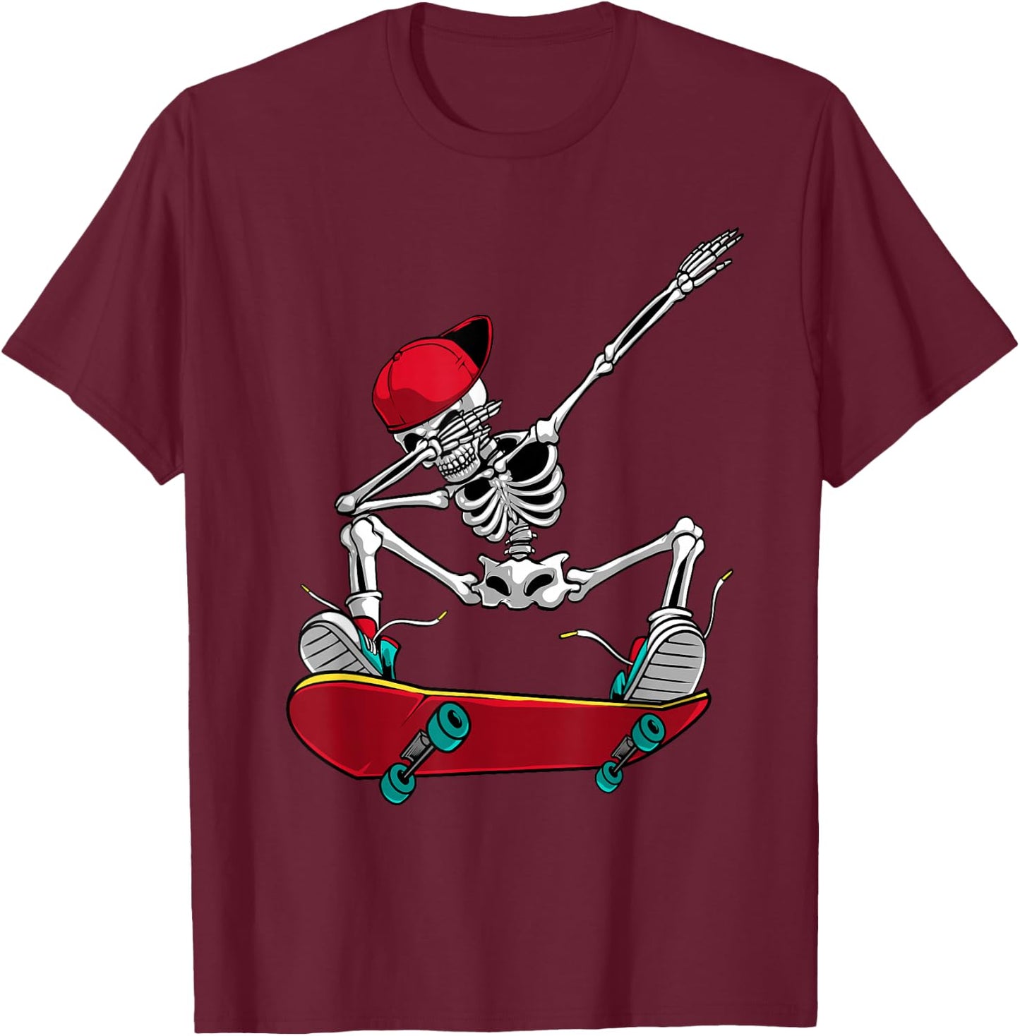 Cool Skateboarding Art Women Skateboard Skateboarder Small T-Shirt - T-Shirt | Maroon