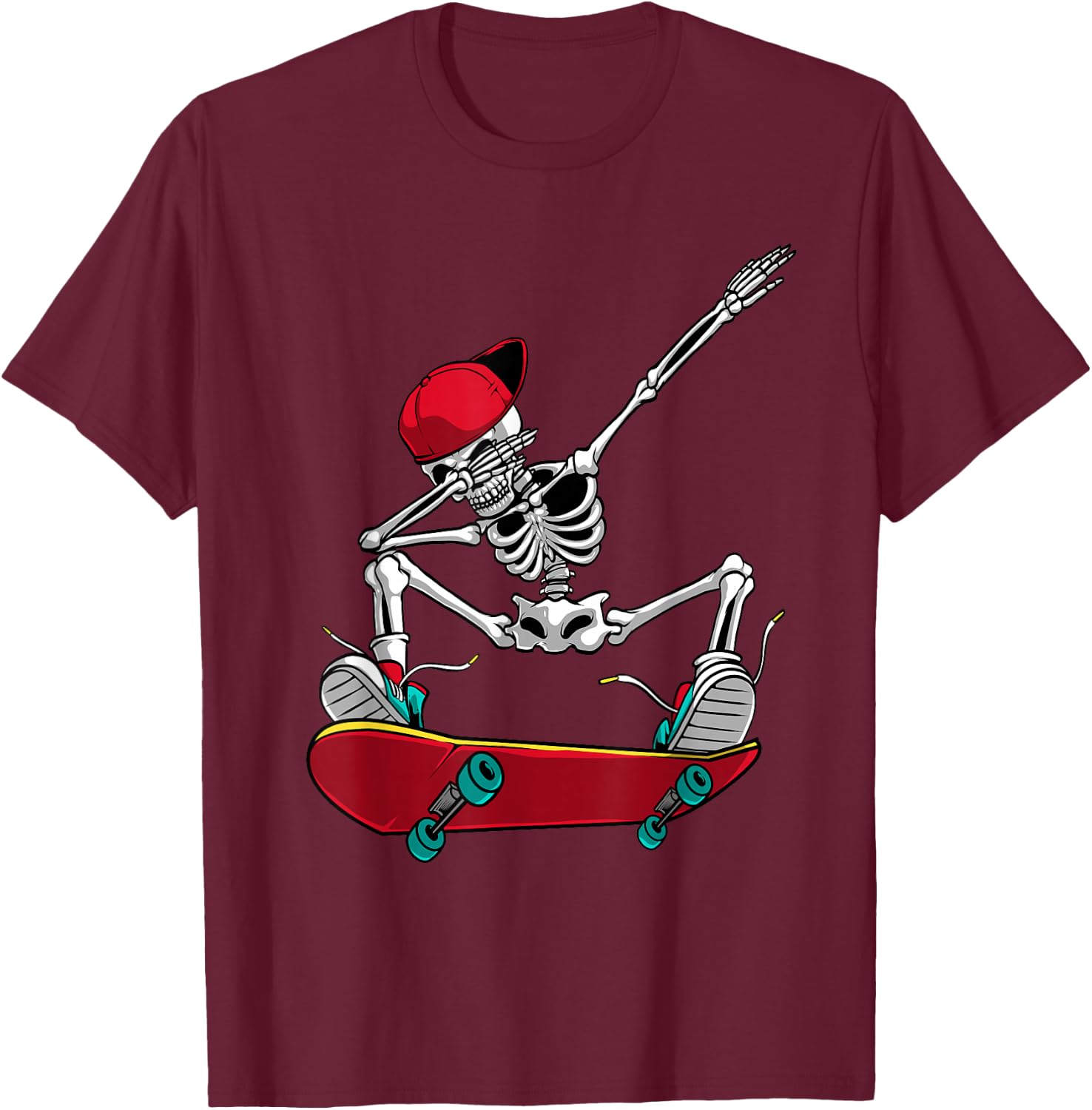 Cool Skateboarding Art Women Skateboard Skateboarder Small T-Shirt - T-Shirt | Maroon