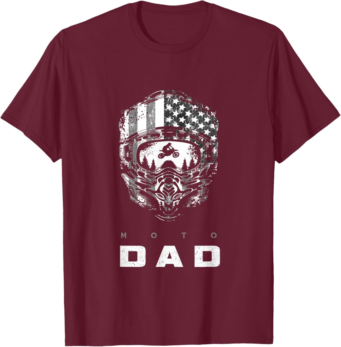 American Motocross Dad Dirt Bike Apparel - Motocross T-Shirt - T-Shirt | Maroon