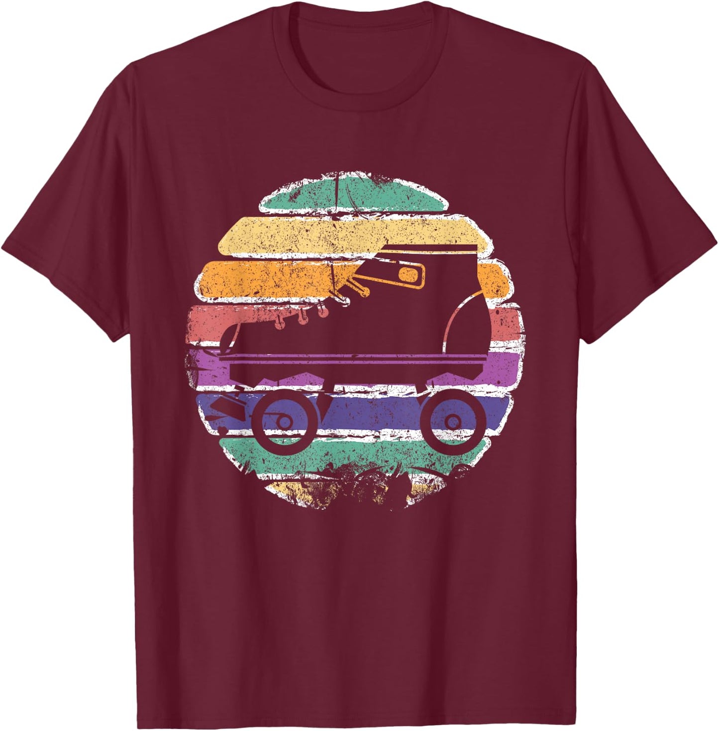 Retro Roller Skates - Vintage Roller Skating T-Shirt - T-Shirt | Maroon