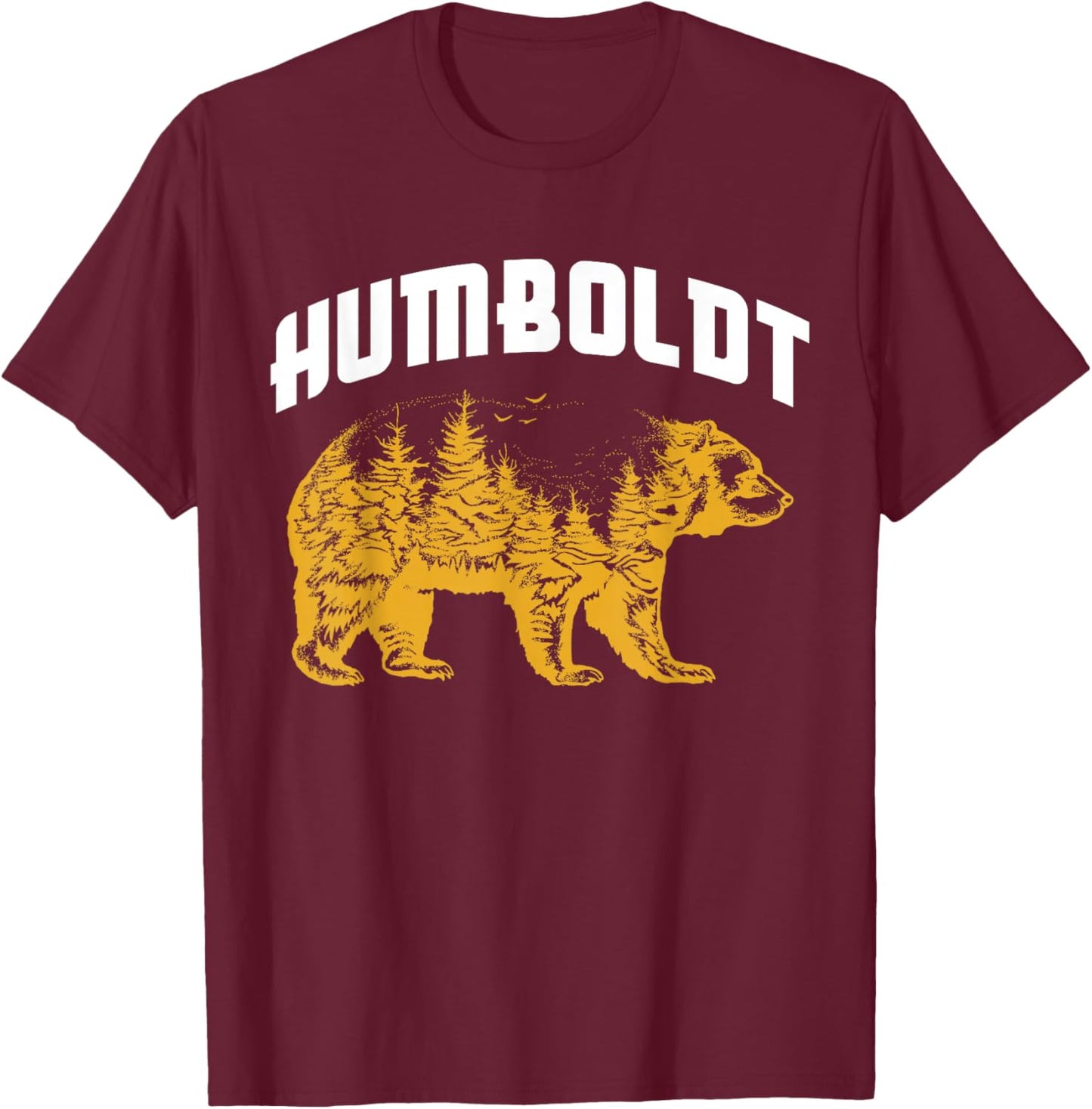 Humboldt County California Bear Mountain Outdoors T-Shirt - T-Shirt | Maroon