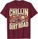 Western Cowboy Chillin On A Dirt Road Country Music T-Shirt - T-Shirt | Maroon