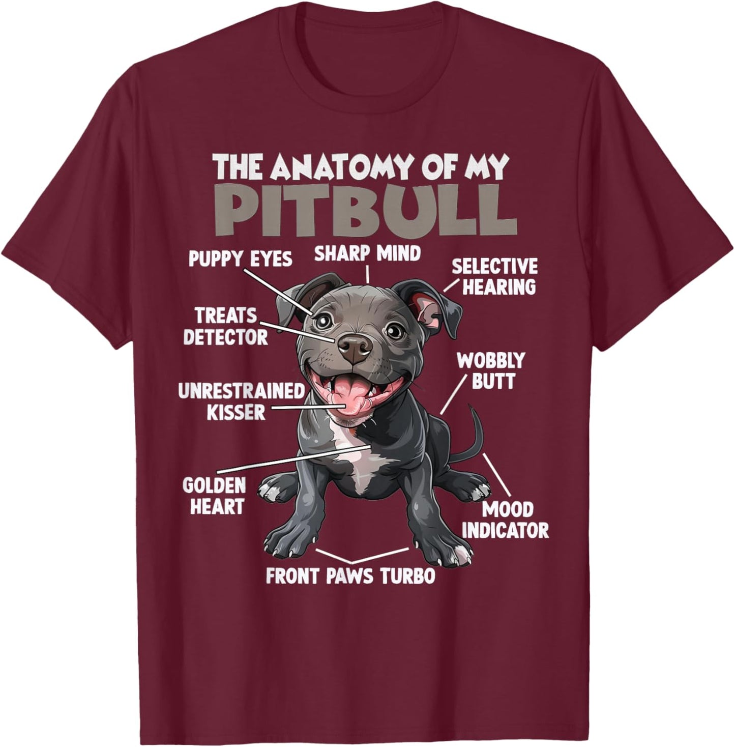 Pitbull Walk T Dog Lover Pitbull Dogs T-Shirt - T-Shirt | Maroon