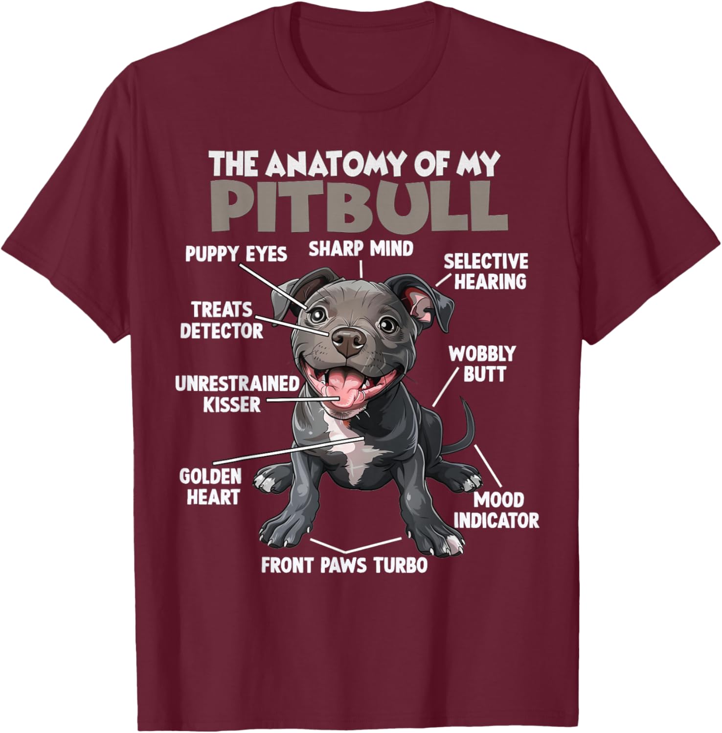 Pitbull Walk T Dog Lover Pitbull Dogs T-Shirt - T-Shirt | Maroon