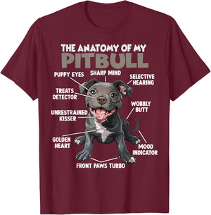 Pitbull Walk T Dog Lover Pitbull Dogs T-Shirt - T-Shirt | Maroon