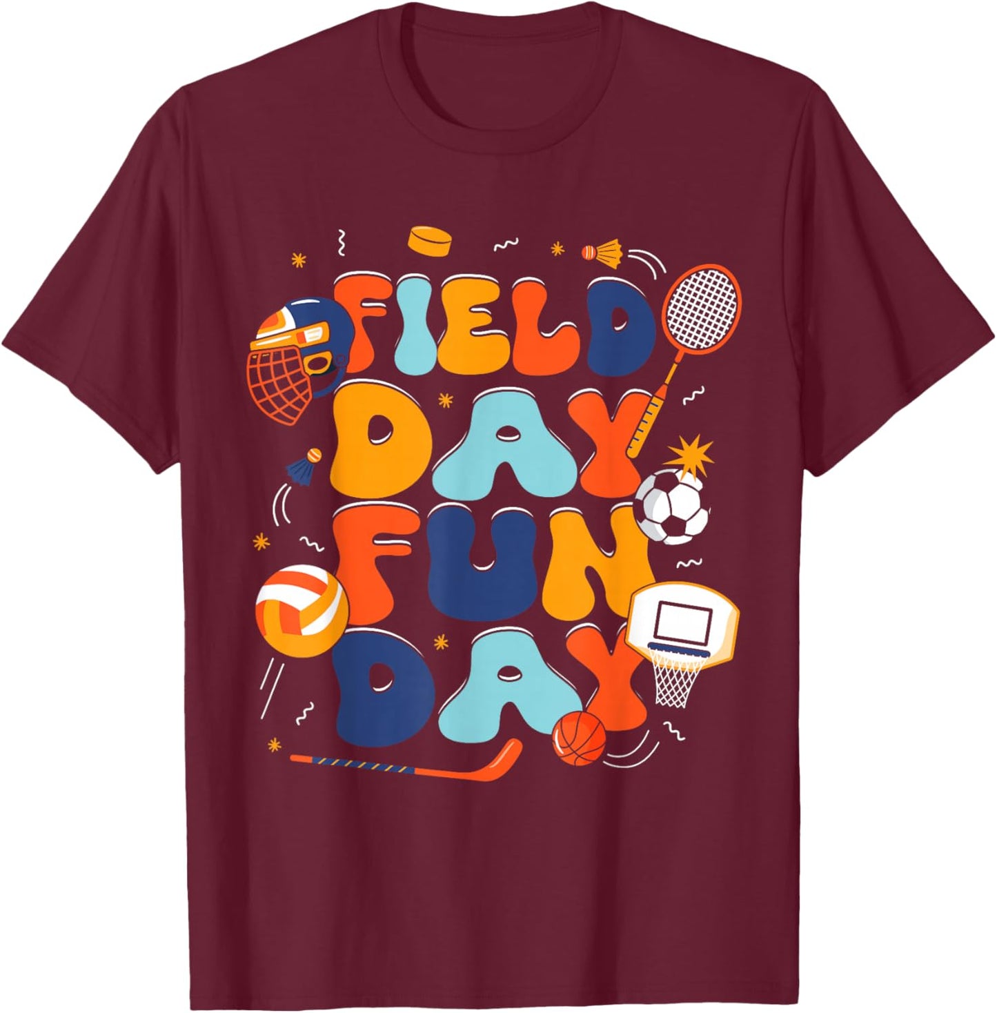 Field Day School Apparel Teacher Students T-Shirt - T-Shirt | Maroon