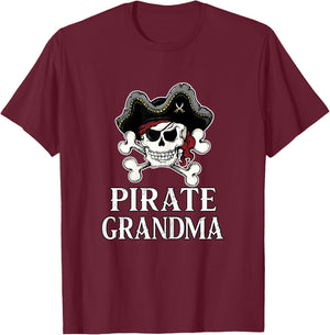 Pirate Grandma Pirate Grandma Pirate Grandma T-Shirt - T-Shirt | Maroon