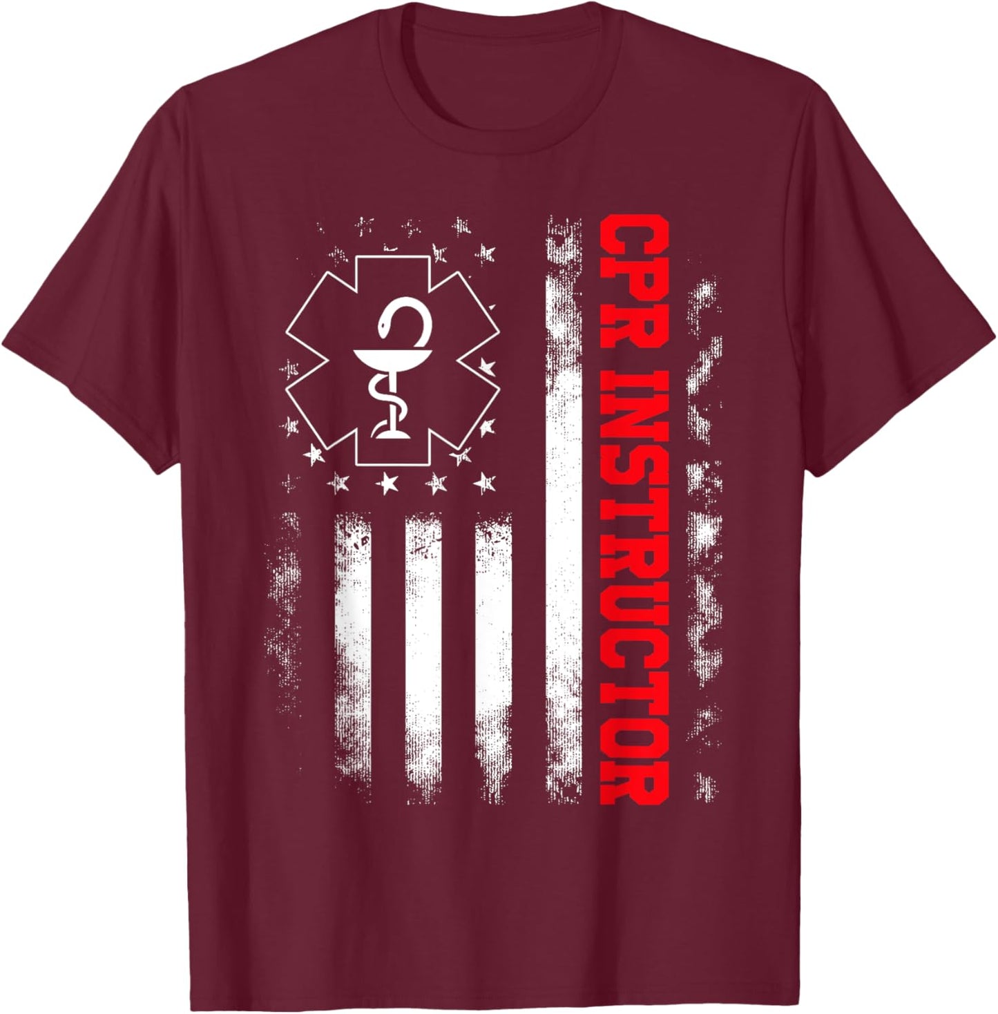 CPR Instructor design Training and Teaching EMS Ambulance T-Shirt - T-Shirt | Maroon