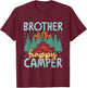 Brother of Happy Camper 1st Birthday Party Retro Brother T-Shirt - T-Shirt | Maroon