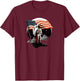Patriotic Moon landing for Space World Lovers T-Shirt - T-Shirt | Maroon