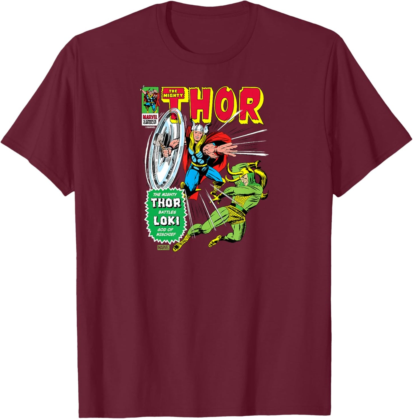Thor - Retro Dover T-Shirt - T-Shirt | Maroon