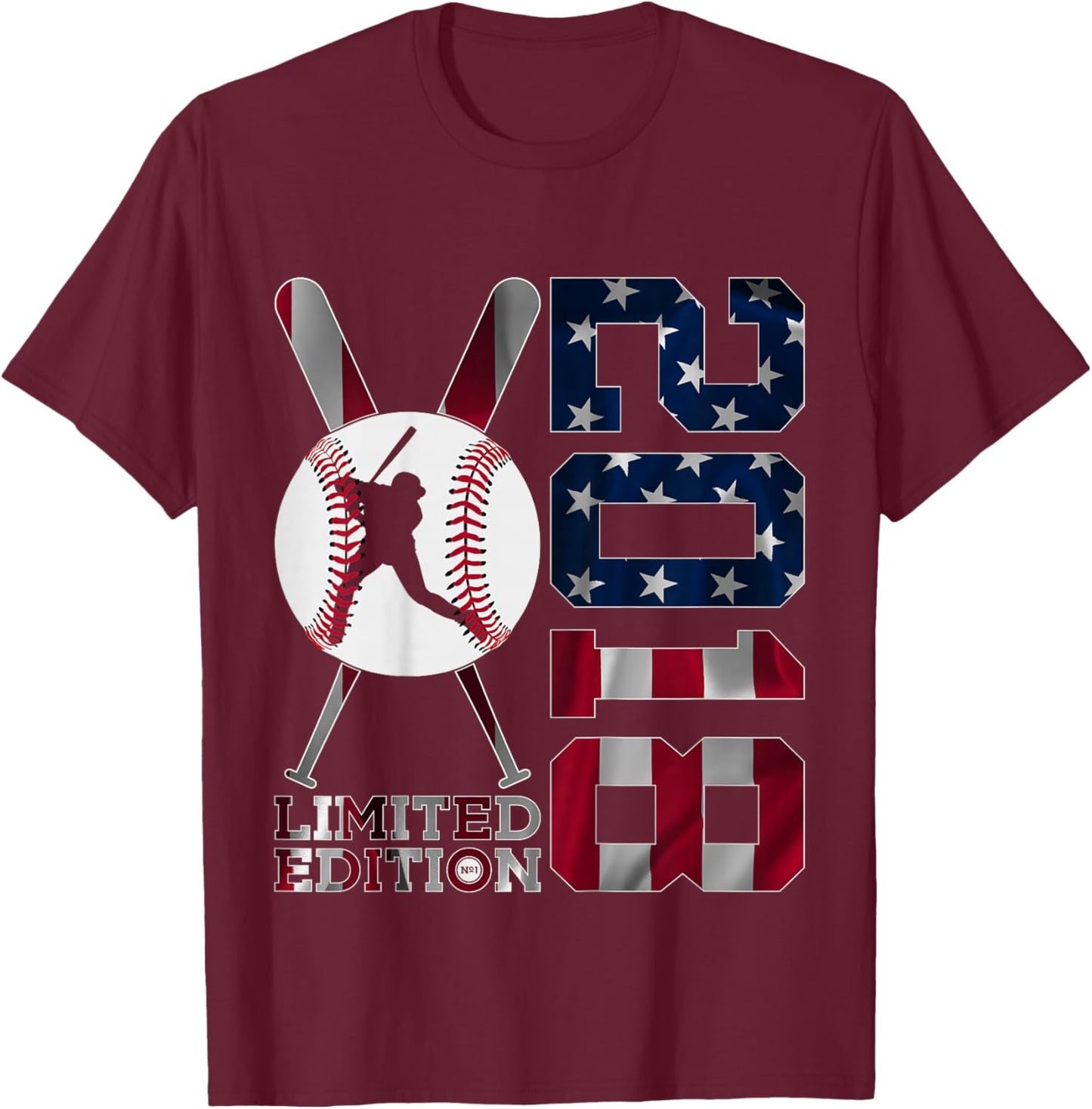 7th BIRTHDAY BASEBALL LIMITED EDITION 2018 T-Shirt - T-Shirt | Maroon