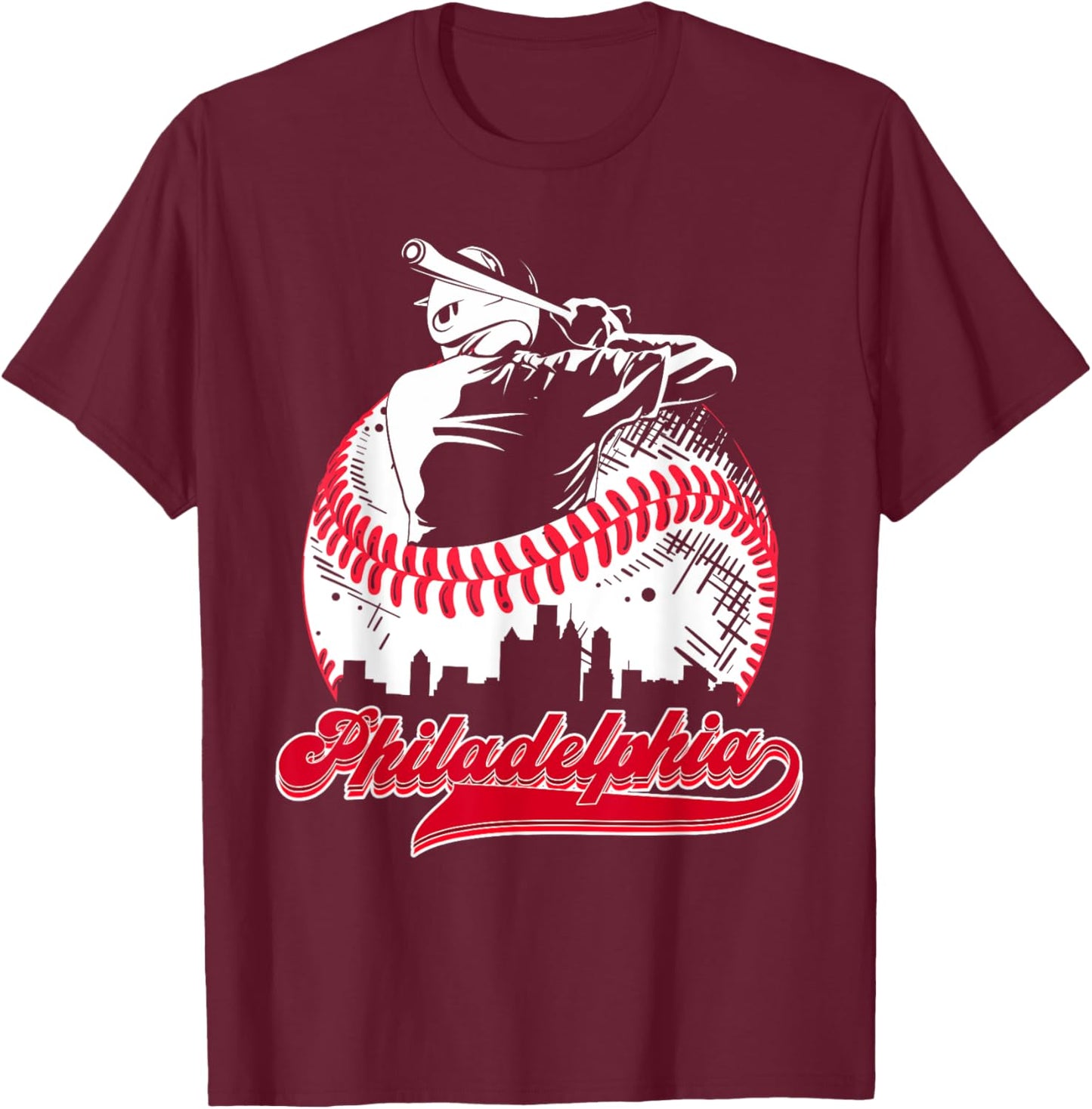 Philadelphia souvenir Graphic I am Proud of Philadelphia T-Shirt - T-Shirt | Maroon
