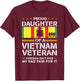 Proud Daughter Of A Vietnam Veteran Freedom Isn't Free T-Shirt - T-Shirt | Maroon