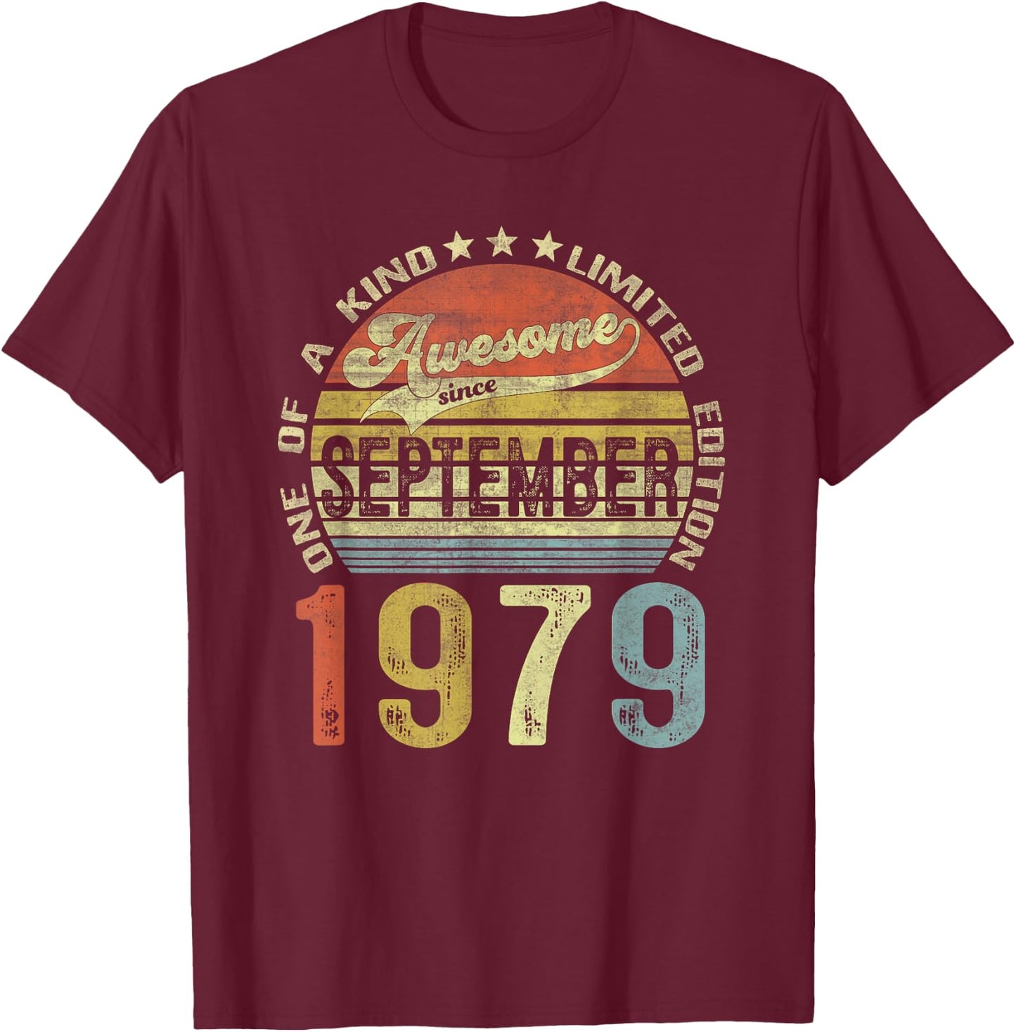 41 Years Old Gifts Vintage September 1979 41th Birthday Gift T-Shirt - T-Shirt | Maroon