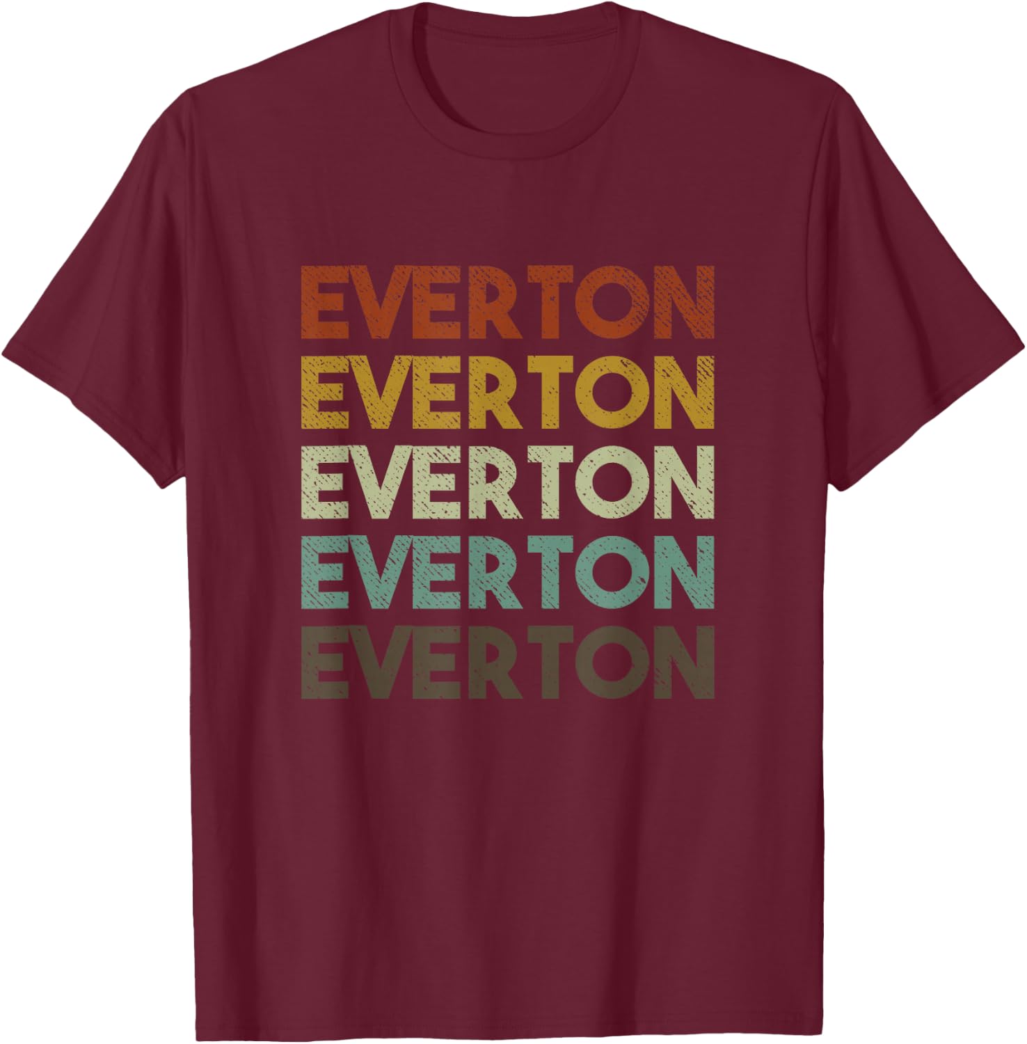Retro Everton England T-Shirt - T-Shirt | Maroon