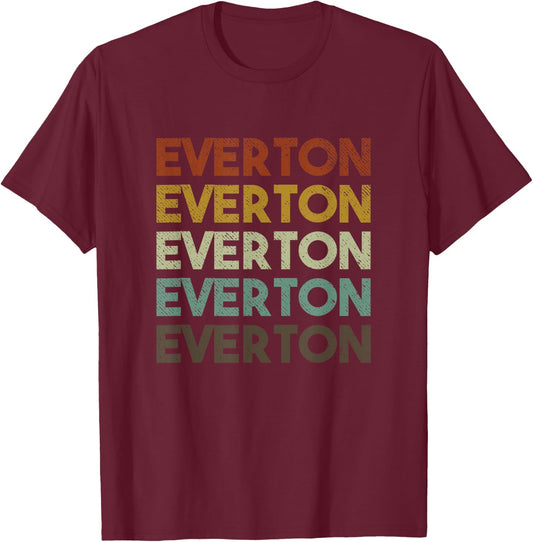Retro Everton England T-Shirt - T-Shirt | Maroon