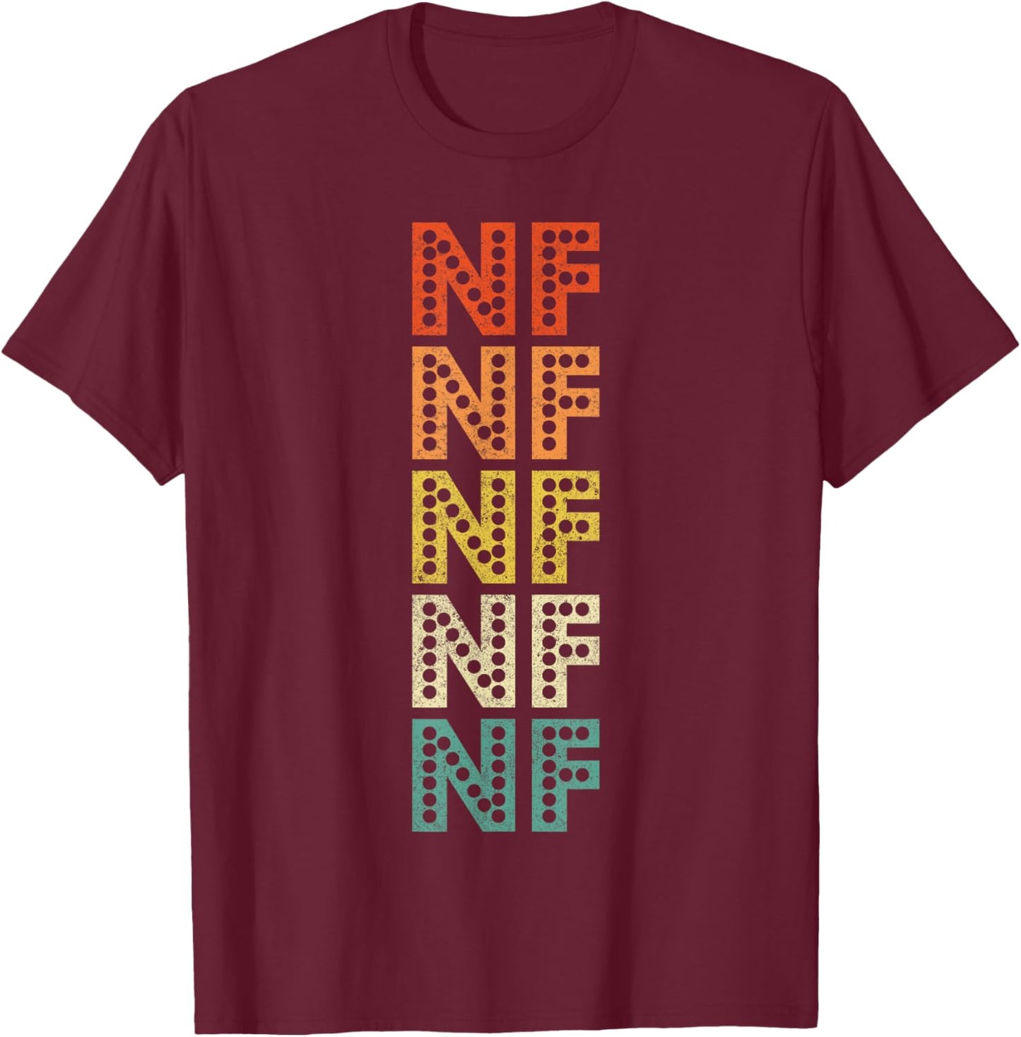 Nf Retro Vintage T-Shirt - T-Shirt | Maroon