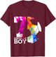 Kids 7 BIRTHDAY BOY SOCCER 7TH BIRTHDAY T-Shirt - T-Shirt | Maroon