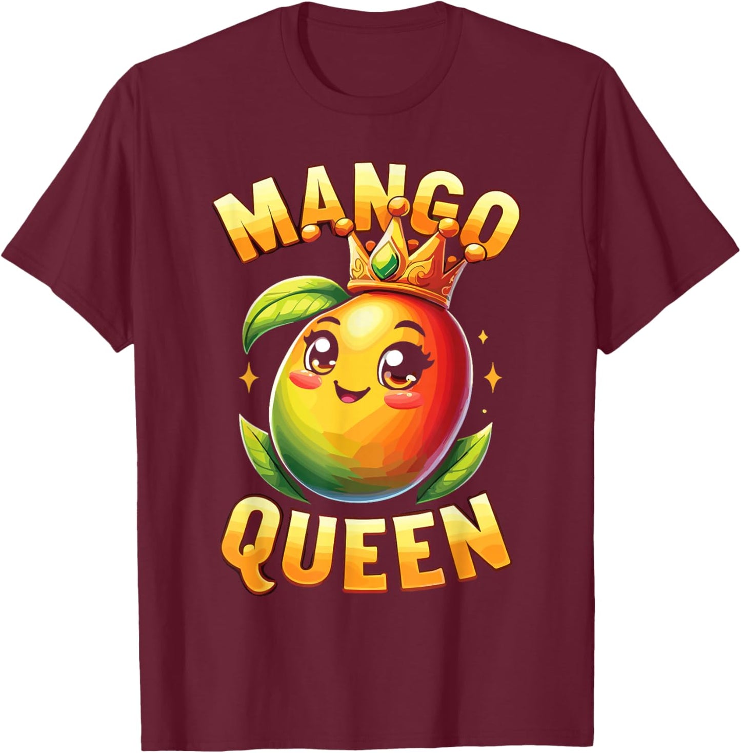 Art Mangos Fruit Lover Fruit Mango Queen T-Shirt - T-Shirt | Maroon