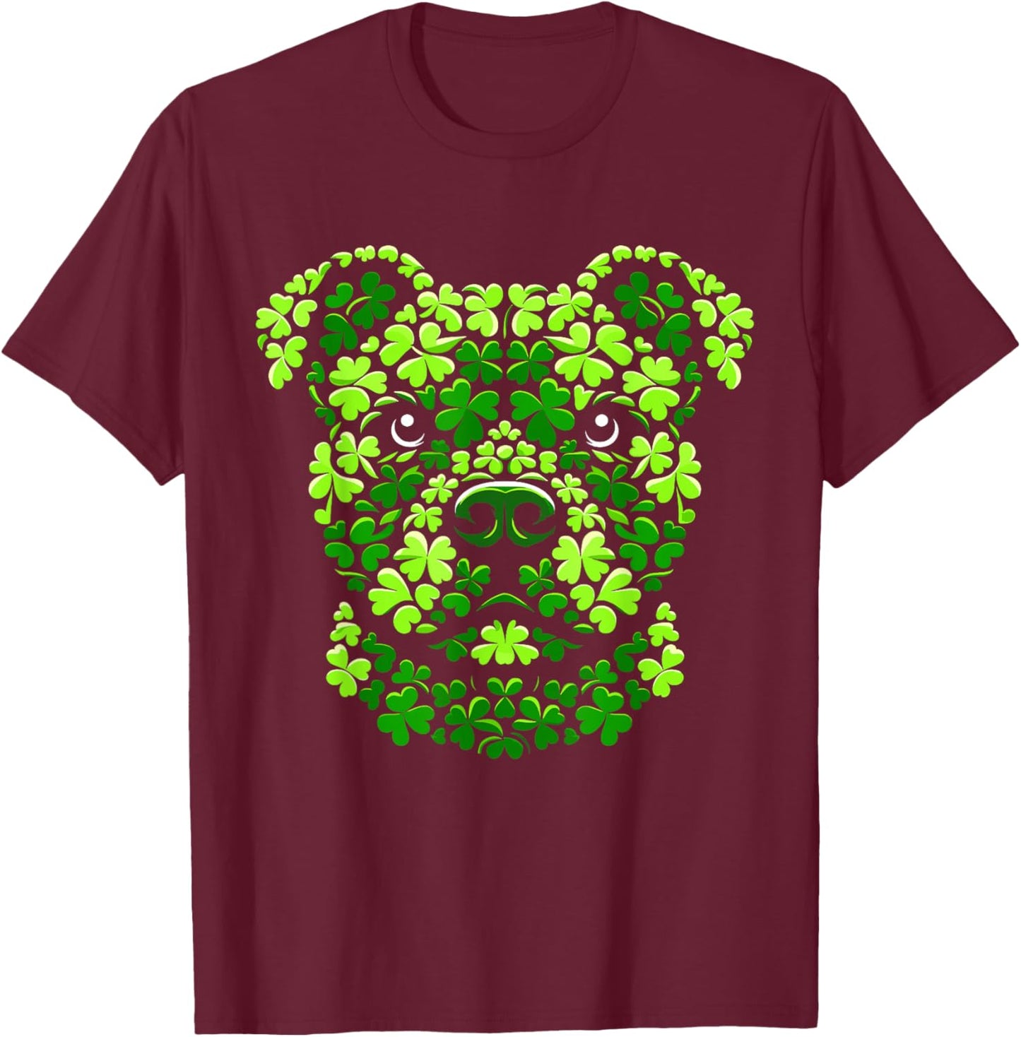 Pitbull Shamrocks Kids St Patricks Day Pitbull T-Shirt - T-Shirt | Maroon