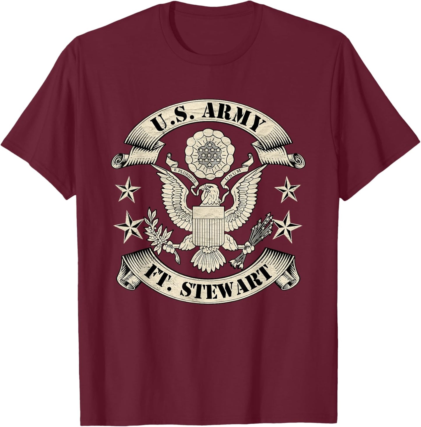 Fort Stewart 3rd Infantry Division Ft Stewart Georgia GA T-Shirt - T-Shirt | Maroon
