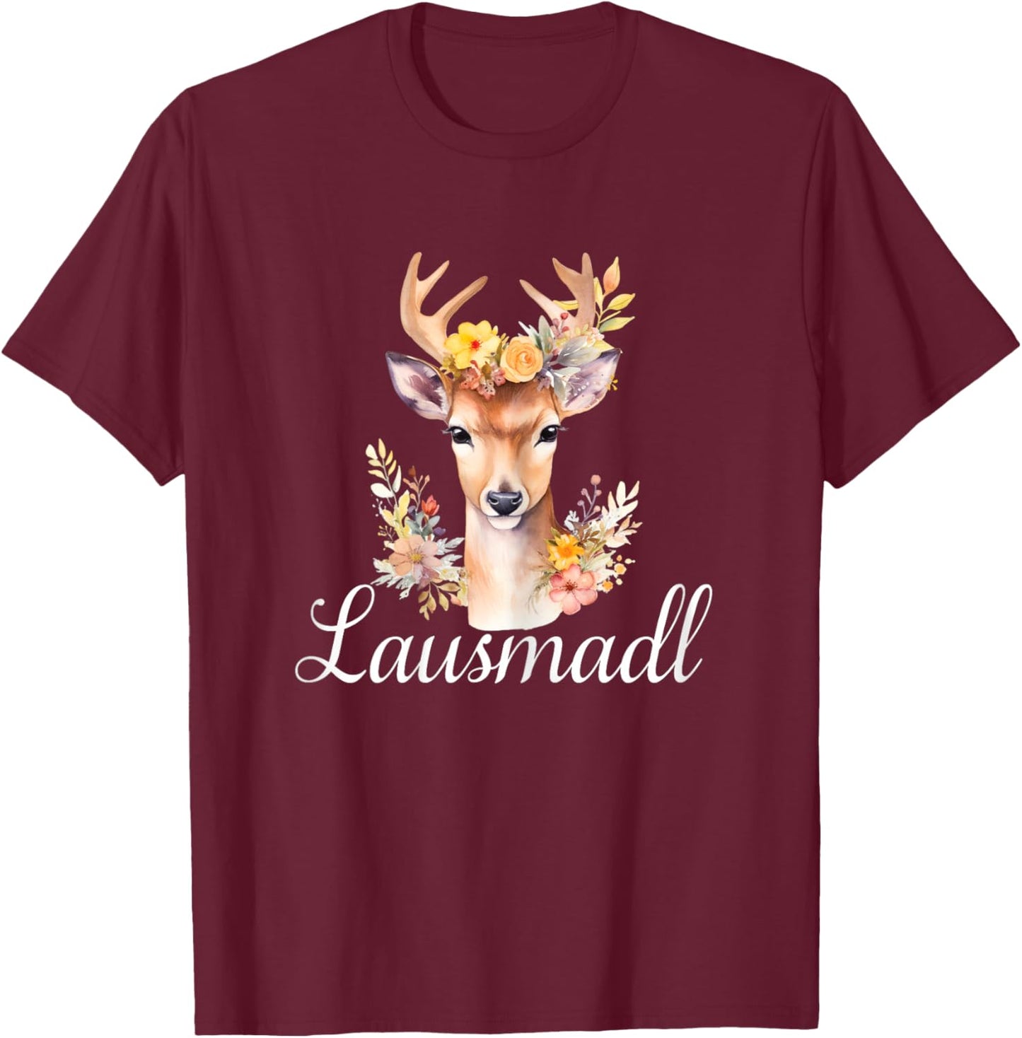 Hirsch Damen Trachten Dirndl Trachten Mädchen T-Shirt - T-Shirt | Maroon