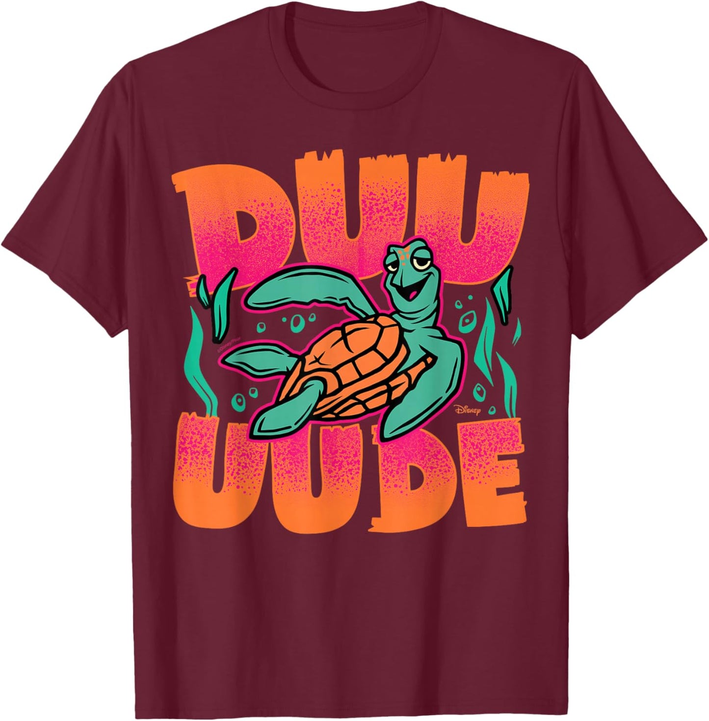 Finding Nemo - Crush The Sea Turtle Dude T-Shirt - T-Shirt | Maroon
