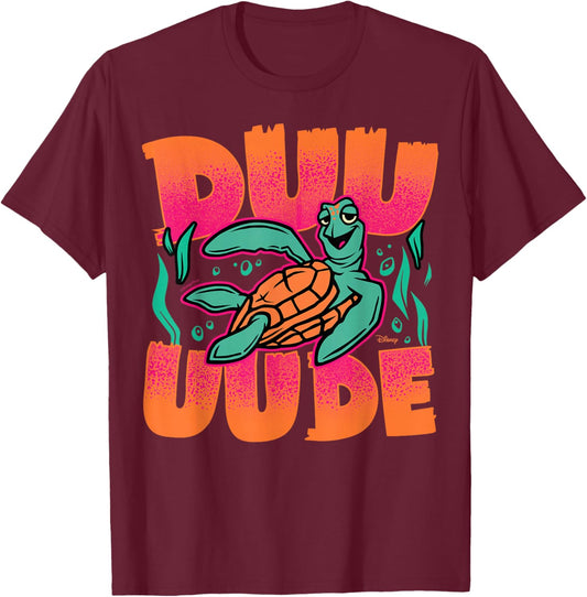 Finding Nemo - Crush The Sea Turtle Dude T-Shirt - T-Shirt | Maroon