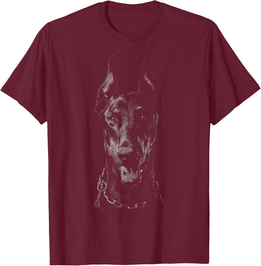 Dobermann T-Shirt - T-Shirt | Maroon