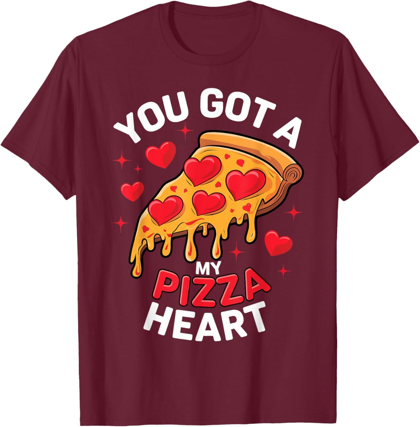 You Got my Pizza Heart Valentines Day Kids T-Shirt - T-Shirt | Maroon