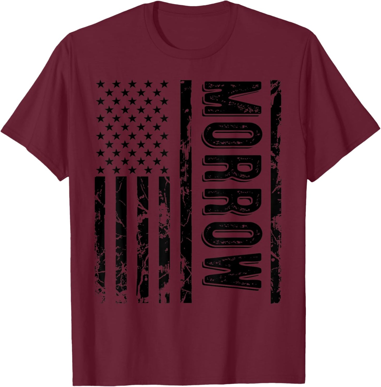 Morrow Last Name Funny Surname Family Reunion Team T-Shirt - T-Shirt | Maroon