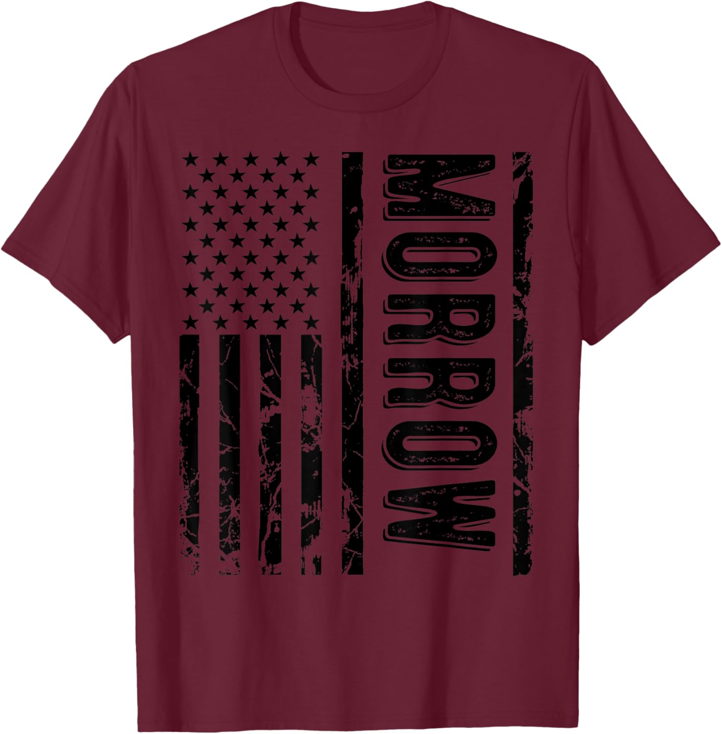 Morrow Last Name Funny Surname Family Reunion Team T-Shirt - T-Shirt | Maroon
